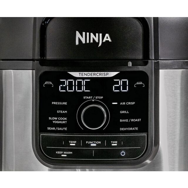 Ninja OP350UK Foodi 9-in-1 Multi-Cooker 6L - Black/Sliver Black