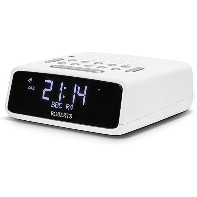 Roberts Radio ORTUSDABW DAB Charge DAB+/FM Bluetooth Clock Radio - Black