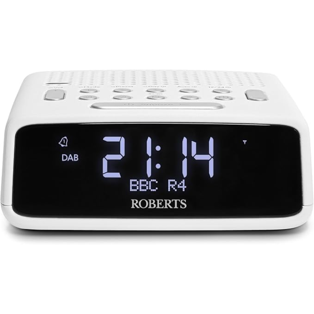 Roberts Radio ORTUSDABW DAB Charge DAB+/FM Bluetooth Clock Radio - Black