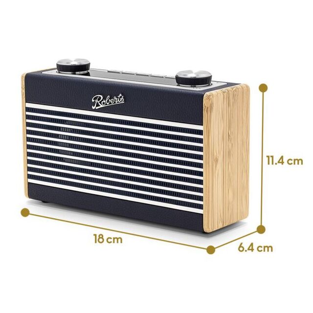 Roberts Radio Rambler Uno DAB/DAB+/FM RDS Radio with Bluetooth - Navy Blue