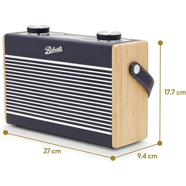 Roberts Radio Rambler Classic DAB/DAB+/FM RDS Radio with Bluetooth - Navy Blue
