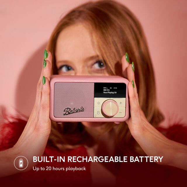 Roberts Radio REV-PETITE2DP DAB+/DAB/FM RDS Radio - Dusky Pink