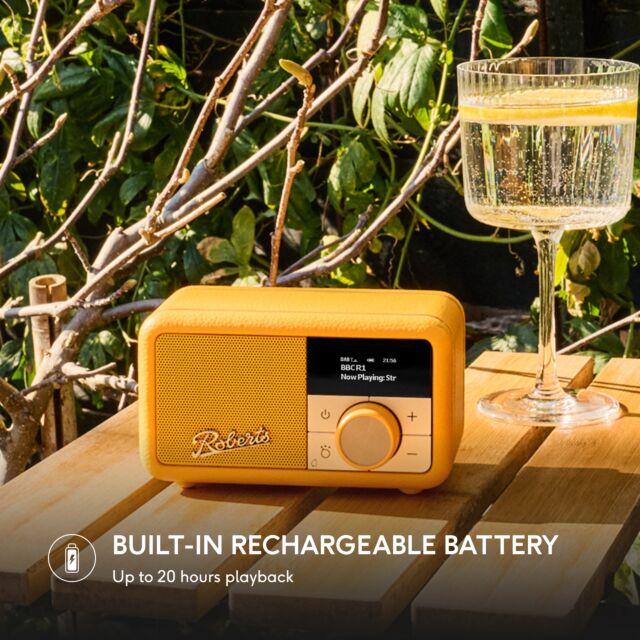 Roberts Radio REV-PETITE2SY DAB+/DAB/FM RDS Radio - Sunburst Yellow