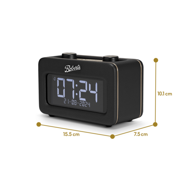 Roberts Radio Revival styled DAB+/FM bedside radio with Bluetooth with Alarms - Black