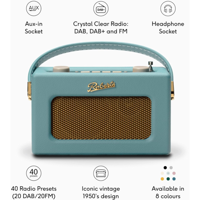 Roberts Radio REV-UNOBTDE Wireless DAB Radio - Duck Egg