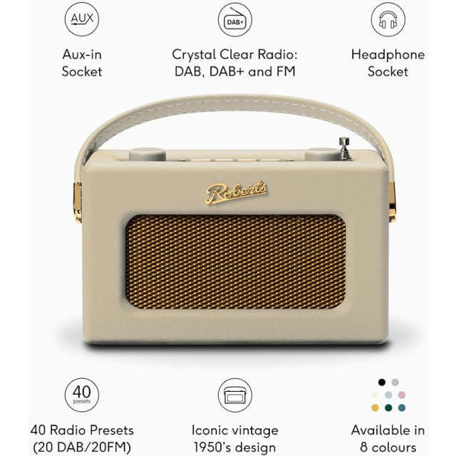 Roberts Radio REV-UNOBTPC Wireless DAB Radio - Pastel Cream