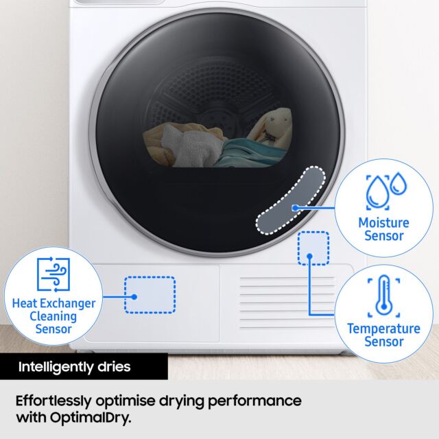 Samsung DV90BB5245ABS1 9kg Heat Pump Tumble Dryer - Black 