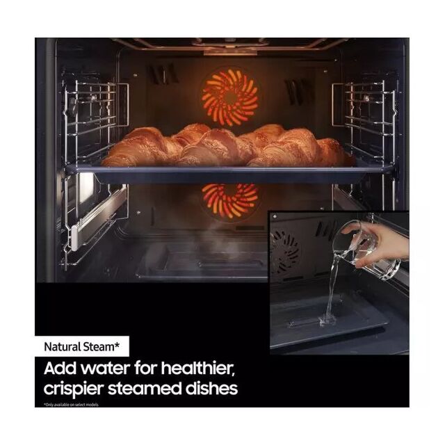 Samsung NV7B41307AK/U4 Bespoke Electric Pyrolytic Smart Oven - Black Glass