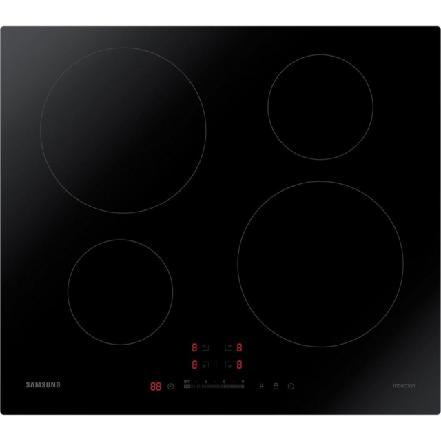 Samsung NZ64H37070K 60cm Induction, 4 bevelled, Touch Control, Black