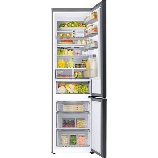 Samsung RB38A7B53B1/EU  RB38A7B53B1 59.5cm Frost Free Bespoke Fridge Freezer - Black Metal