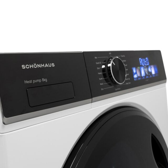 Schonhaus TDSHF018A3W 8Kg Heat Pump Tumble Dryer - White