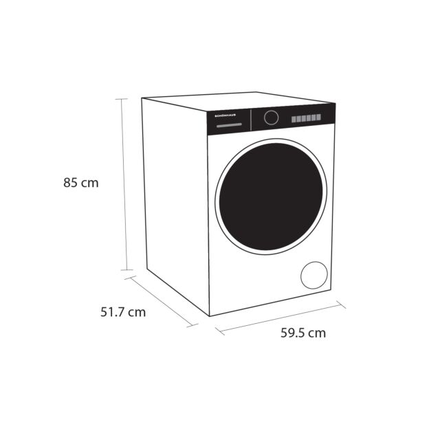 Schonhaus WMSF01814AW 8Kg 1400 Spin Washing Machine White