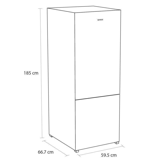 Sensis RFCMF0160EW 59.5Cm Fridge Freezer White