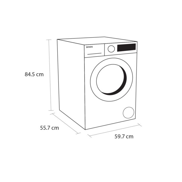 Sensis WMF01814AW 8Kg 1400 Spin Washing Machine White