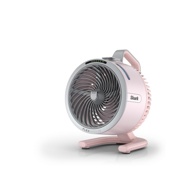 Shark FA050UKPK FlexBreeze TableMate Indoor to Outdoor High-Velocity Tabletop Fan - Ballet Pink 