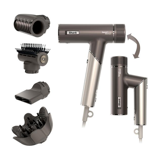Shark HD542UK SpeedStyle Pro FLEX 4-in-1 High-Velocity Hair Dryer System - Mocha Silver 