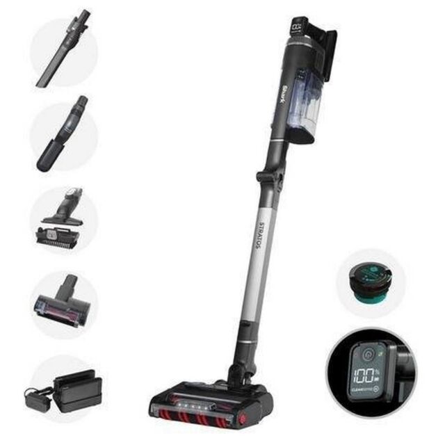 Shark IZ420UKT Stratos Cordless Stick Vacuum Cleaner - 120 Minutes Run Time Silver