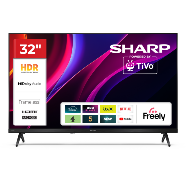 Sharp 1T-C32HE2245KB HDR TV - Black 