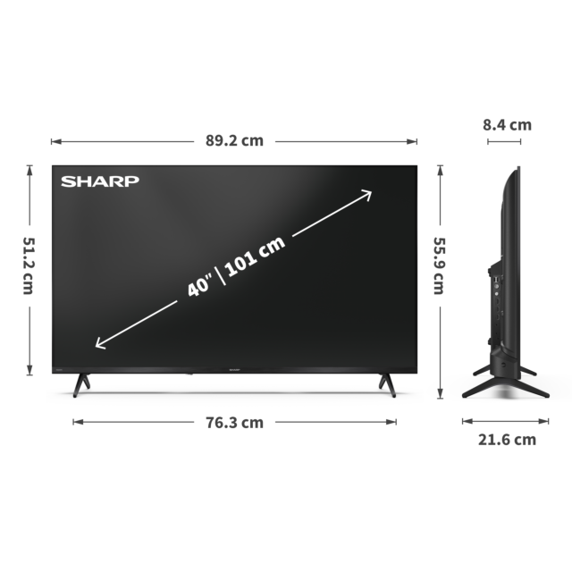 Sharp 2T-C40HE2245KB FHD TV 
