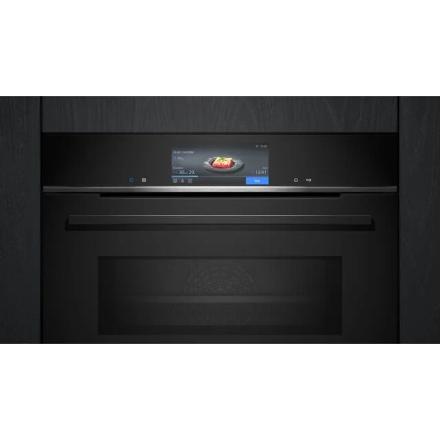 Siemens CM778GNB1B 60cm Built In Compact Oven with Microwave Function - Black