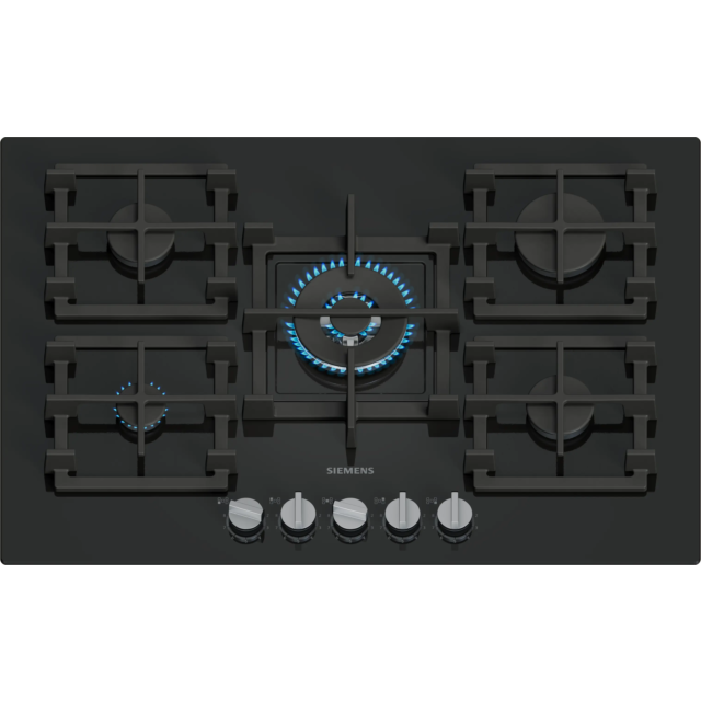 Siemens EP7A6QI40 Gas Hob - iQ500 - 75cm, 5 burners, 4.0kW Wok burner, Optimised stepFlame, 5 Dishwa