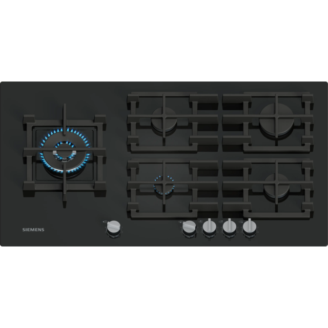 Siemens EP9A6MI40 Gas Hob - iQ500 - 90 cm, 5 burners, 4.0kW Wok burner, Optimised stepFlame, 5 Dishw