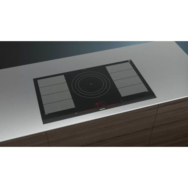 Siemens EX975LVV1E IQ700 90cm Induction Hob Black glass