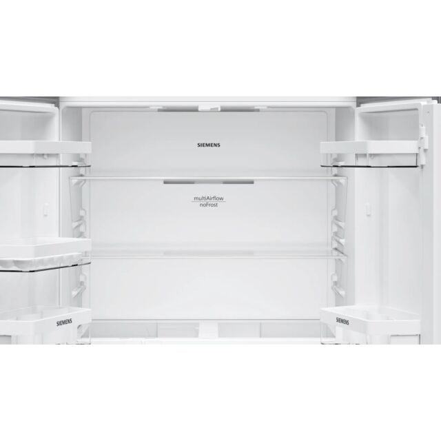 Siemens KF96NVPEAG IQ300 French Door American Style Fridge Freezer Metallic silver