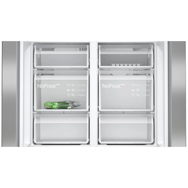 Siemens KF96NVPEAG IQ300 French Door American Style Fridge Freezer Metallic silver