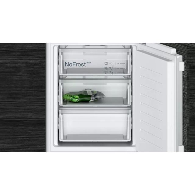 Siemens KI86NVFE0G 177x54 NoFrost bottom freezer, LED light, XXL Freshbox drawer, hyperFresh Chiller