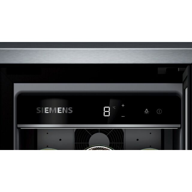 Siemens KU20WVHF0G 82X30 under counter wine cabinet with front recess to allow for plinth installati