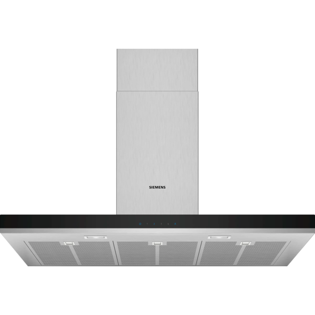 Siemens LC97BHM50B Box Chimney Hood - iQ300 - 90cm wide, box design, 3 speed plus intensive, touch c