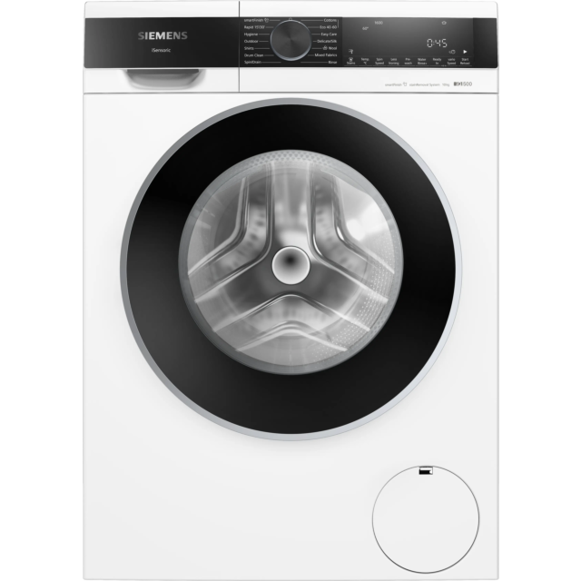 Siemens WG56G2Z4GB Washing Machine - iQ500 - 10kg, 1600rpm, steam smartFinish, stainRemoval, iQdrive