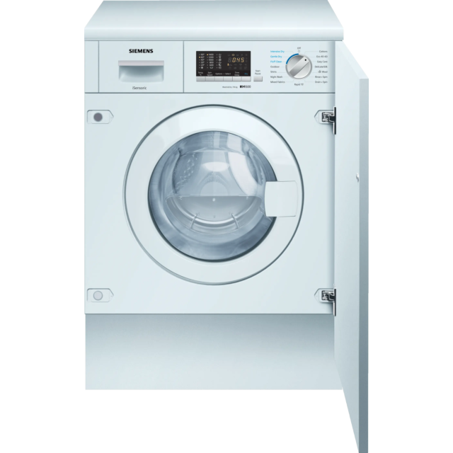 Siemens WK14D490GB Integrated Washer Dryer - iQ500 - 8kg/5kg, 1400 rpm, Time delay/Time remaining, v