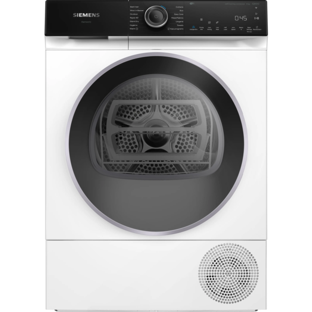 Siemens WQ46H2D9GB 9kg Heat Pump Tumble Dryer - White