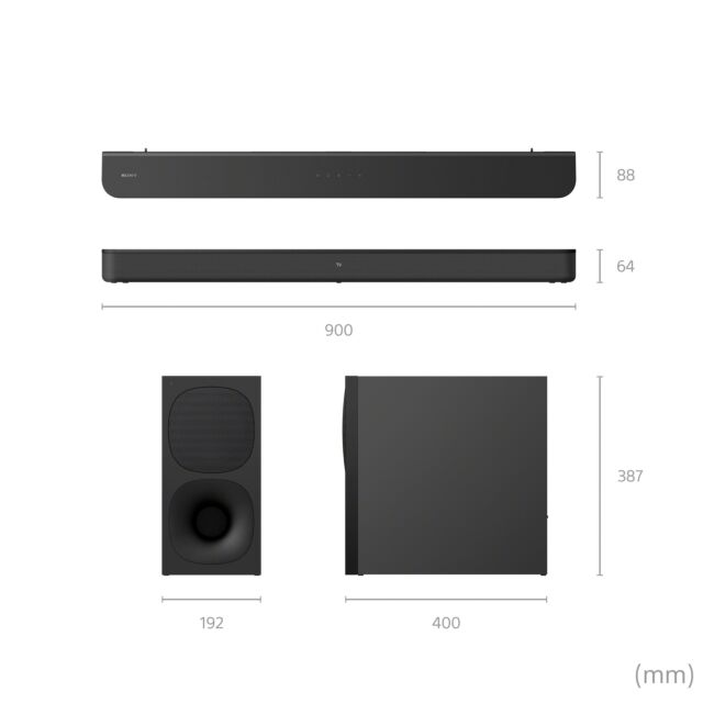 Sony HTSD40_CEK 2.1ch Dolby® Digital Soundbar + Subwoofer - Black