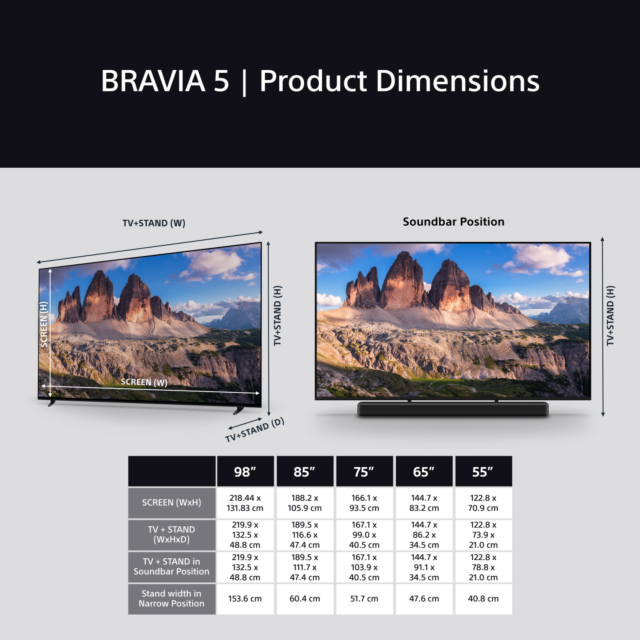 Sony K98XR55BP.UKA 98inch BRAVIA 5 4K LED TV 