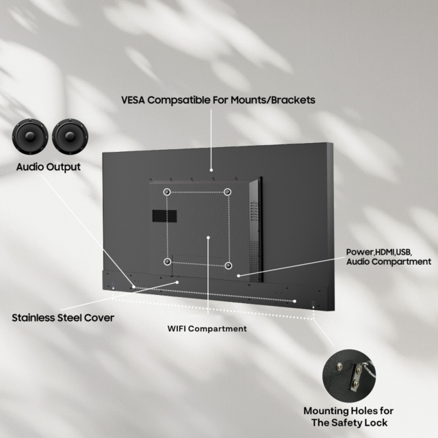 Sylvox OT50B1K4GC 50inch Partial Sun Outdoor TV