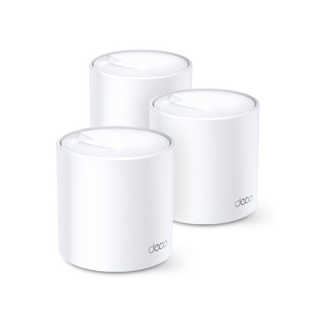Tapo Smart DECO X20(3-PACK) Ax1800 Whole-Home Mesh Wi-Fi 6 System, 3 Pack 