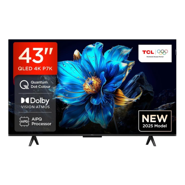 TCL 43P7L-UK 43inch 4K HDR QLED Direct LED Google TV 