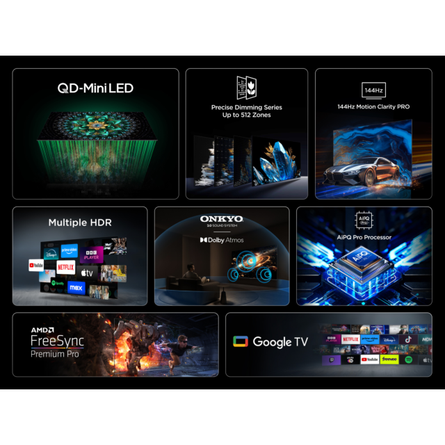 TCL 50Q6C-UK 50inch 4K Ultra HD QD-MINI LED Google TV 