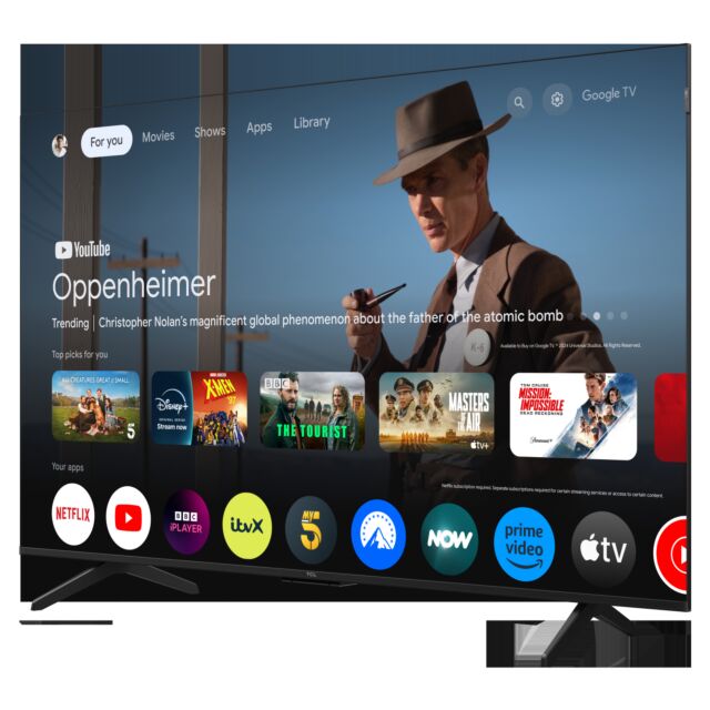 TCL 55P7K-UK 55inch 4K QLED Direct LED HDR Google TV 