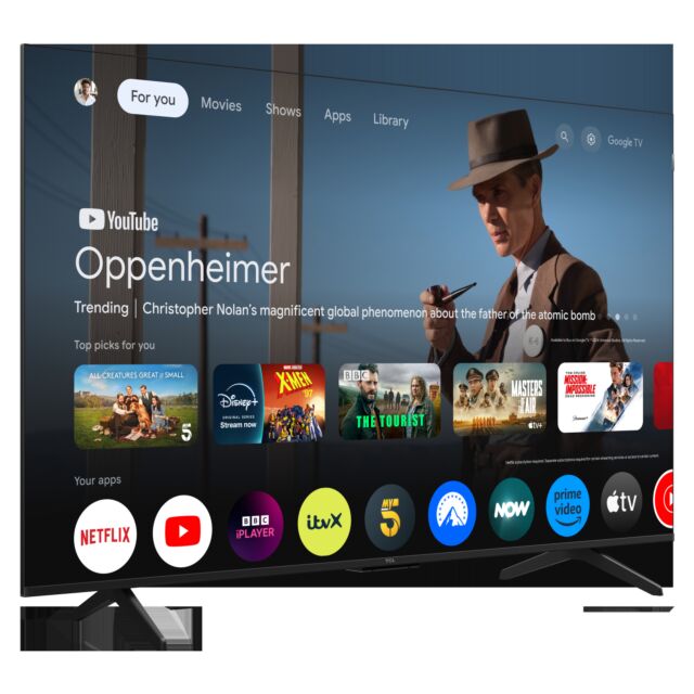 TCL 55P7K-UK 55inch 4K QLED Direct LED HDR Google TV 