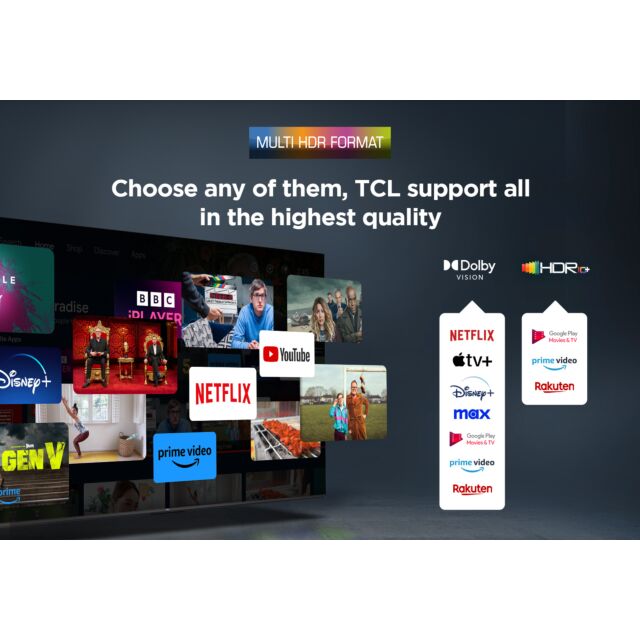 TCL 55P7K-UK 55inch 4K QLED Direct LED HDR Google TV 