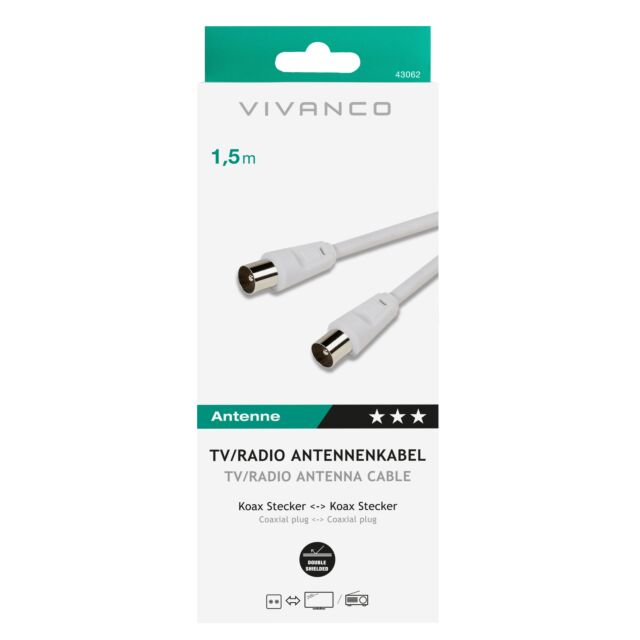 Vivanco 43062 1.5M Aerial Cable