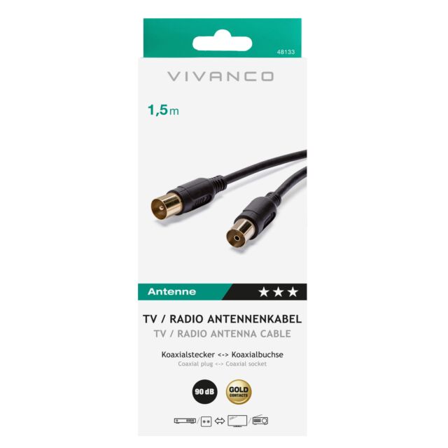 Vivanco 48133 1.5M RF CABLE 