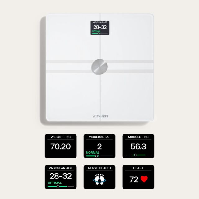 WITHINGS WBS12W Body Comp Smart Scale - White