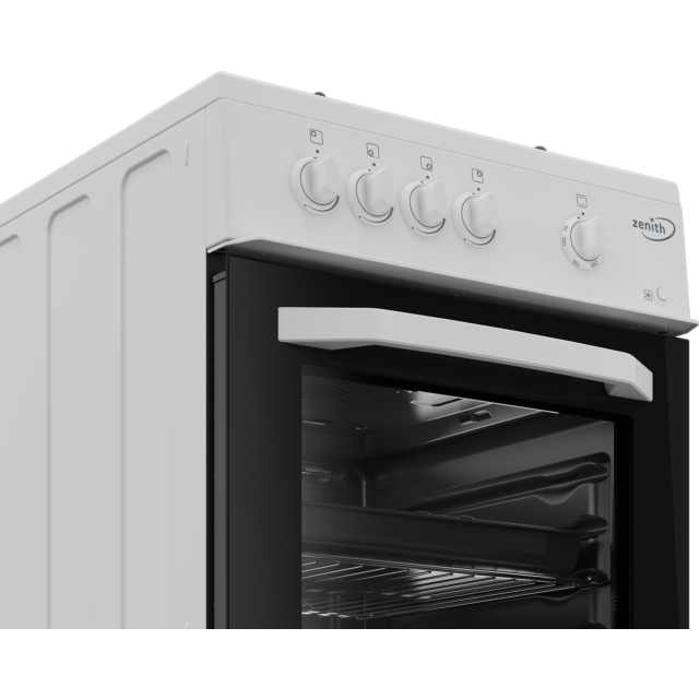 Zenith ZE501W 50cm Gas Single Oven with Gas Hob - White