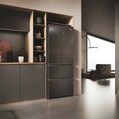 Haier HFR3718ENMD 70Cm 60/40 Total No Frost Fridge Freezer - Dark Inox Dark Inox