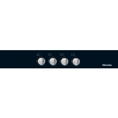 Miele KM3010 GB Gas Hob With Black Glass Base Black